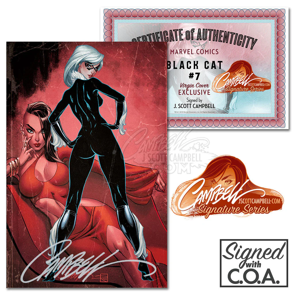 Black Cat #7 [B] J. Scott Campbell EXCLUSIVE virgin (2019) - Image 3
